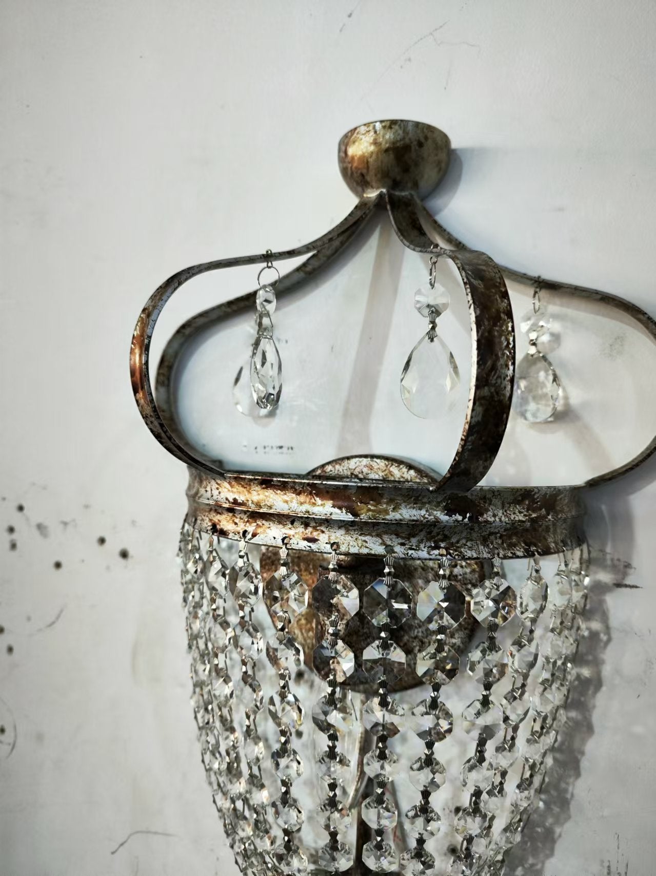 Fotini Iron Wall Sconce in Silver Clay - Camilalamps - CA - 636H0303