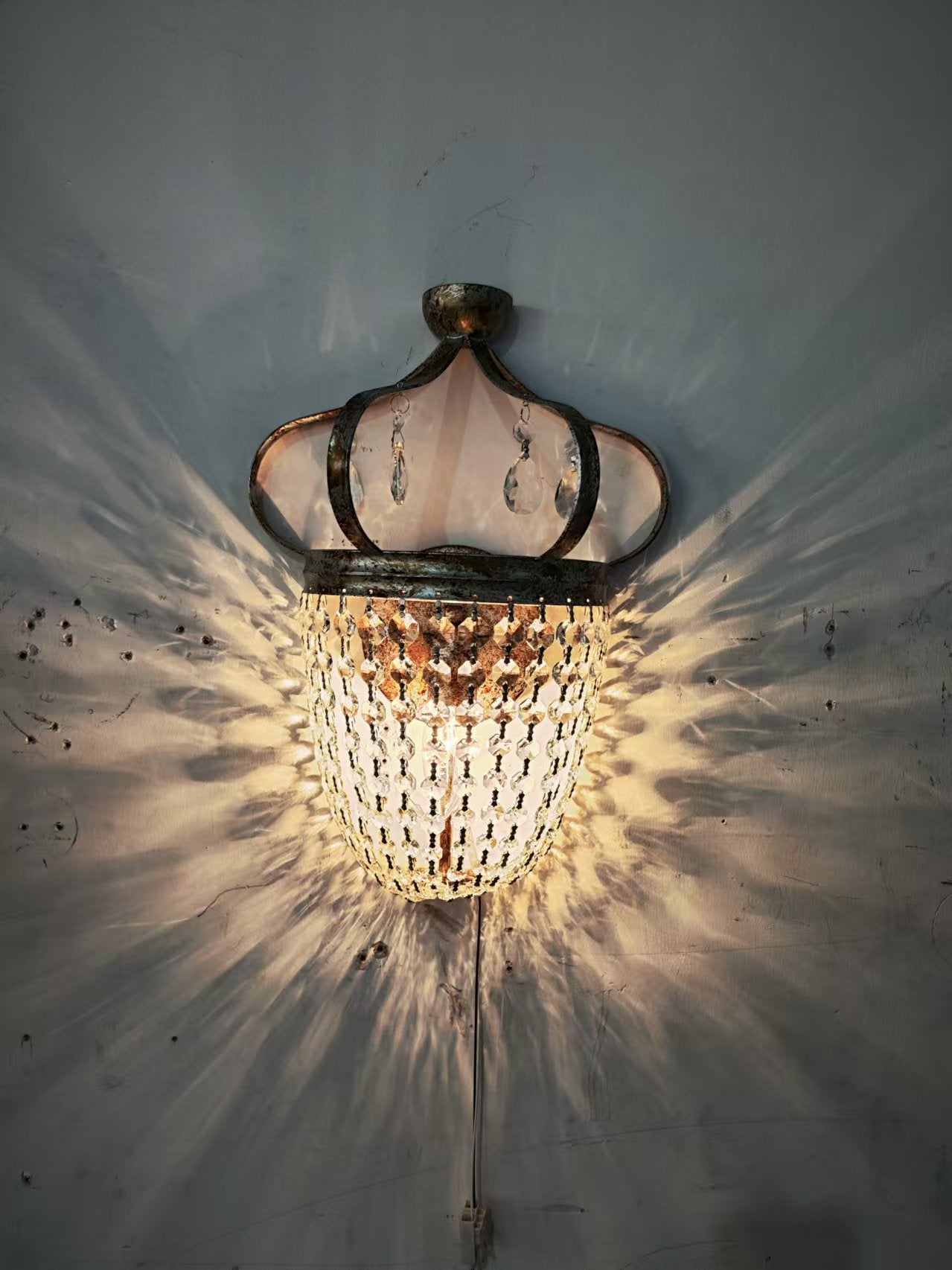 Fotini Iron Wall Sconce in Silver Clay - Camilalamps - CA - 636H0303