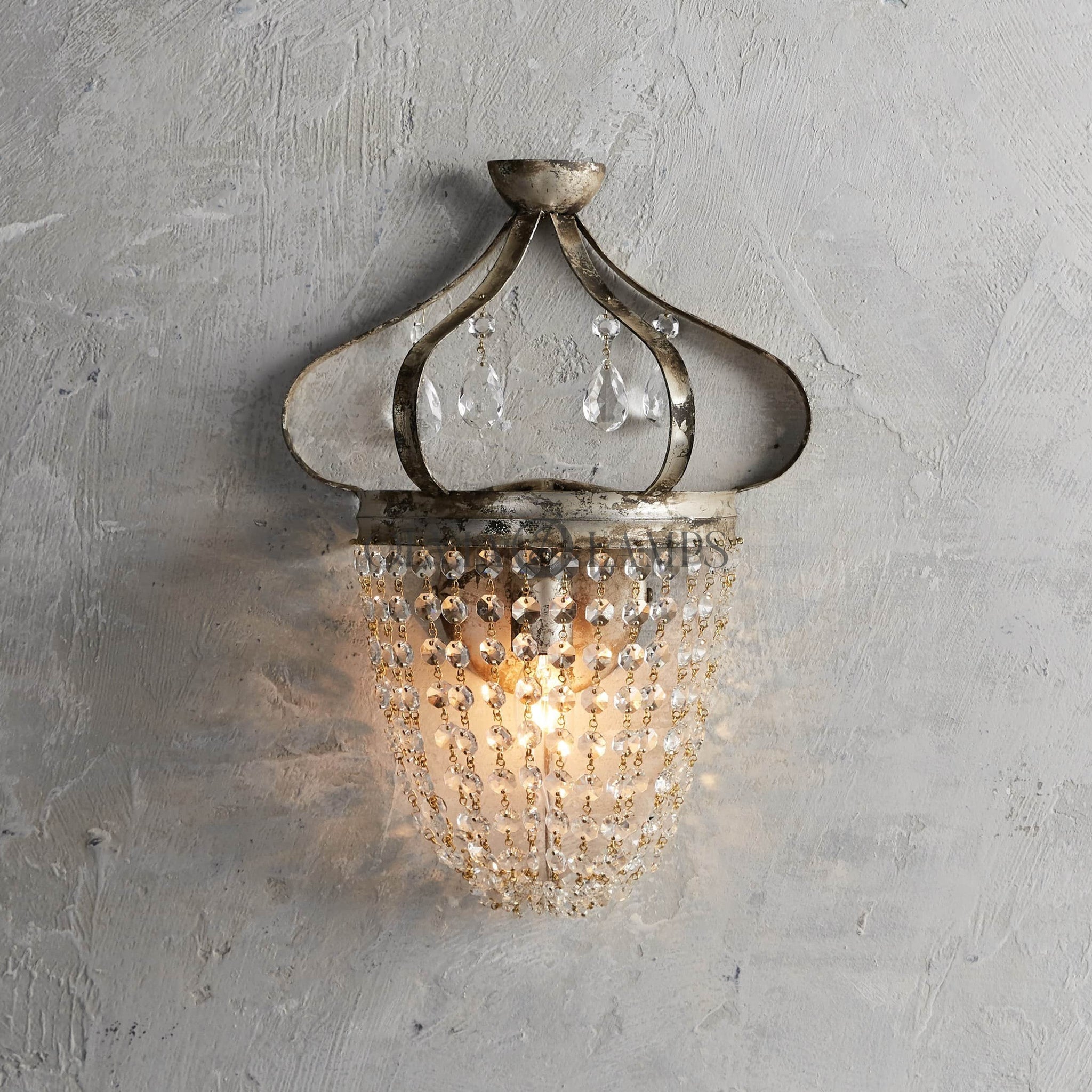 Fotini Iron Wall Sconce in Silver Clay - Camilalamps - CA - 636H0303