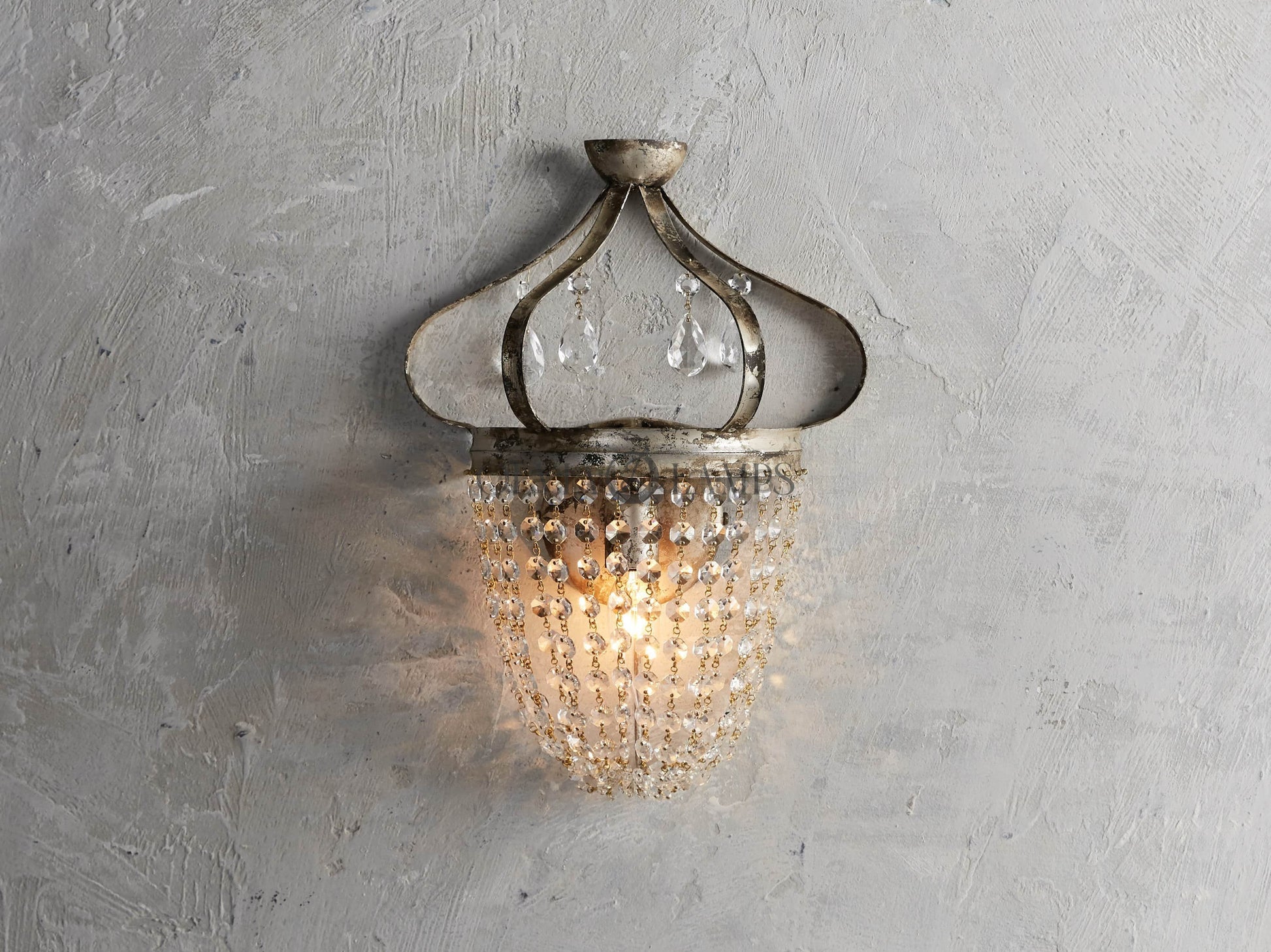 Fotini Iron Wall Sconce in Silver Clay - Camilalamps - CA - 636H0303