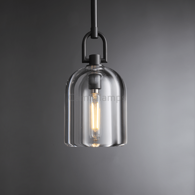 Fulcram Modern Cloche Crystal Pendant Light - Camilalamps - CAM1456
