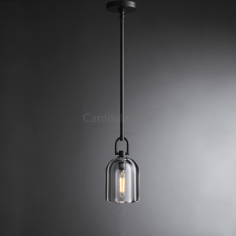 Fulcram Modern Cloche Crystal Pendant Light - Camilalamps - CAM1456