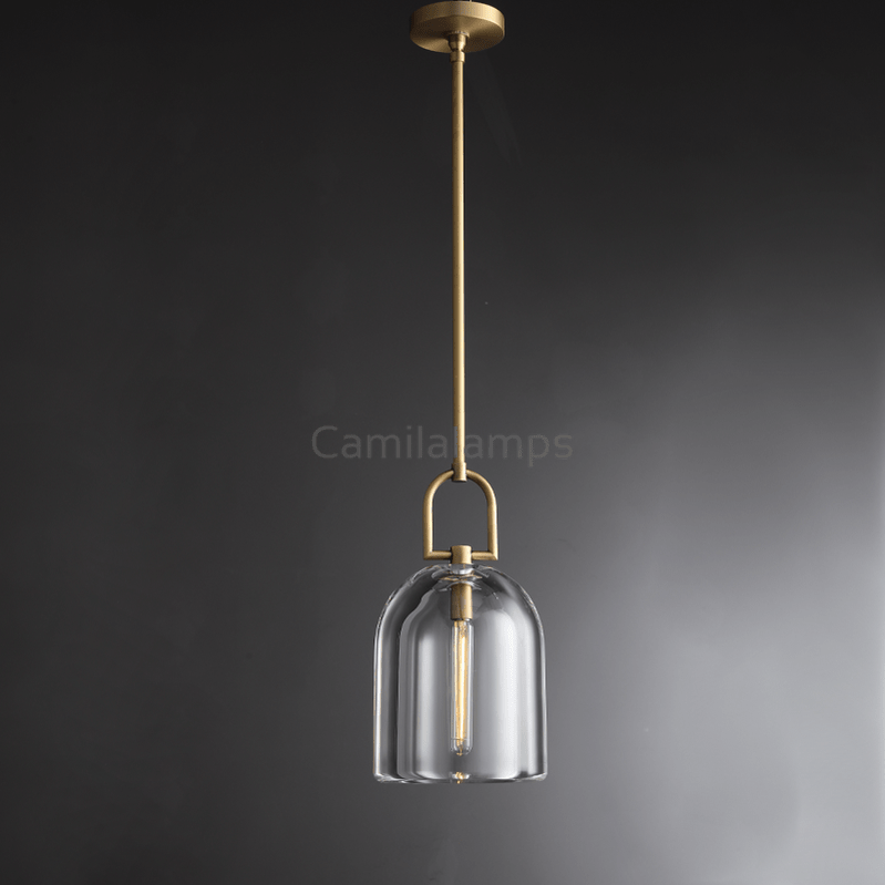 Fulcram Modern Cloche Crystal Pendant Light - Camilalamps - CAM1455