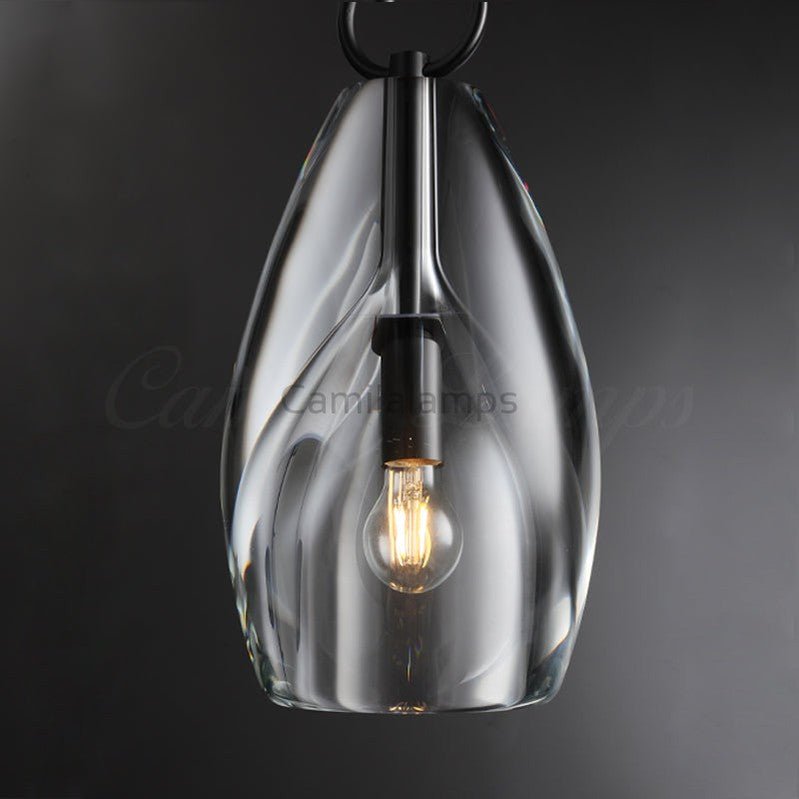 Fulcram Modern Flute Crystal Pendant Light - Camilalamps - CAM1476