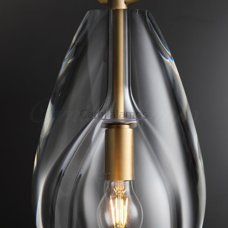 Fulcram Modern Flute Crystal Pendant Light - Camilalamps - CAM1476