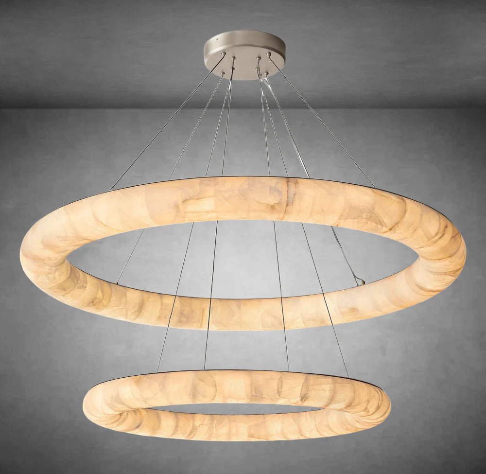 Gabriel Lisse Two - Tiered Round Chandelier - Camilalamps - CA - CH031837
