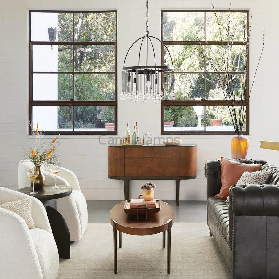 Gael Round Chandelier - Camilalamps - CA - GF - 24