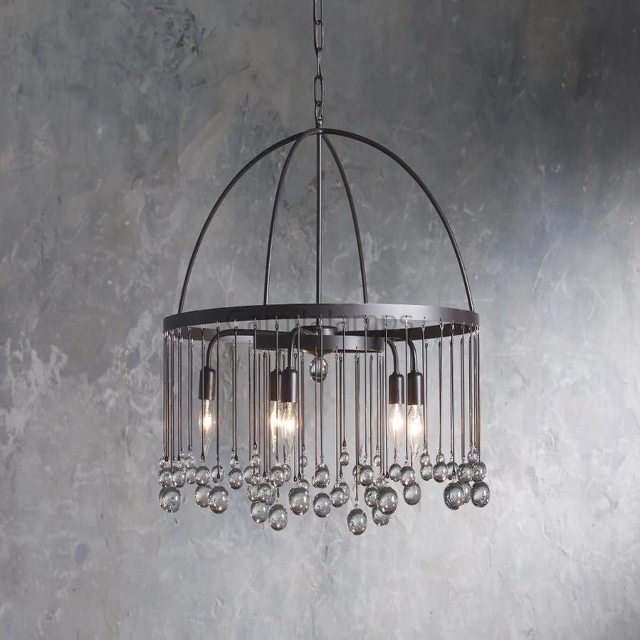 Gael Round Chandelier - Camilalamps - CA - GF - 24