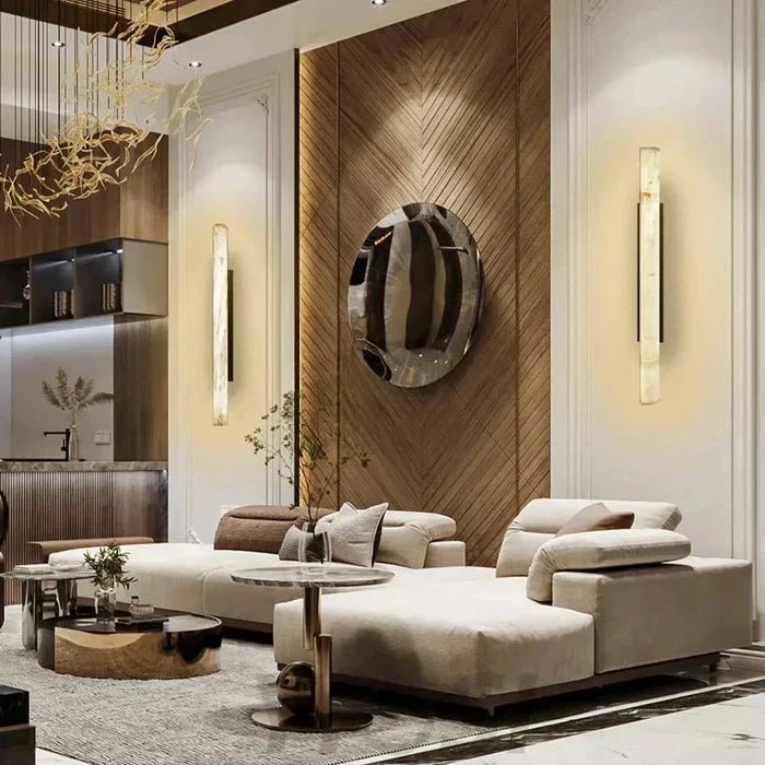 Garron Modern Alabaster Linear Wall Sconce - Camilalamps - CA-SWDE-5