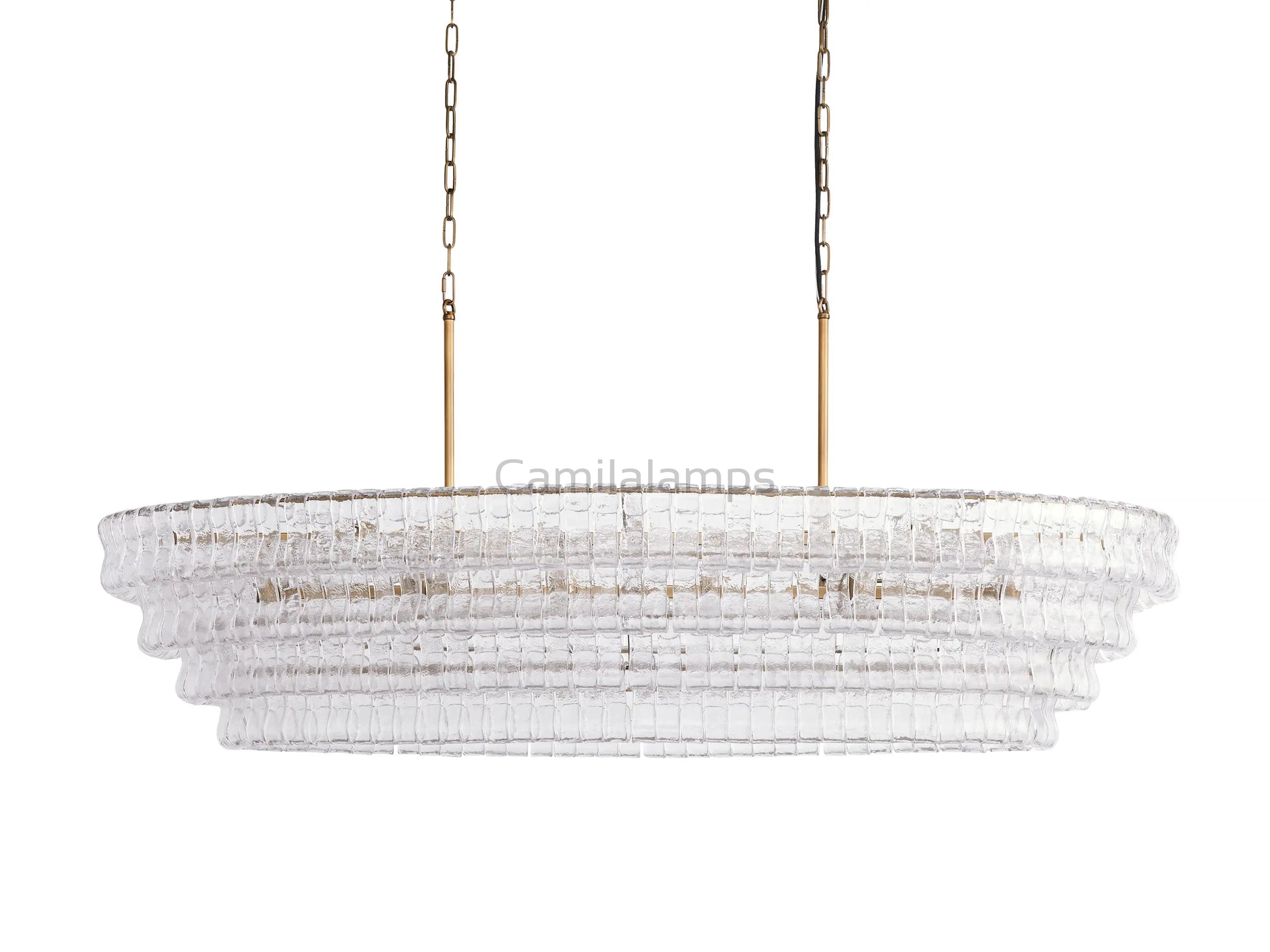 Ghiaccio Oval Chandelier 54"65" - Camilalamps - CA - 10031H51KT