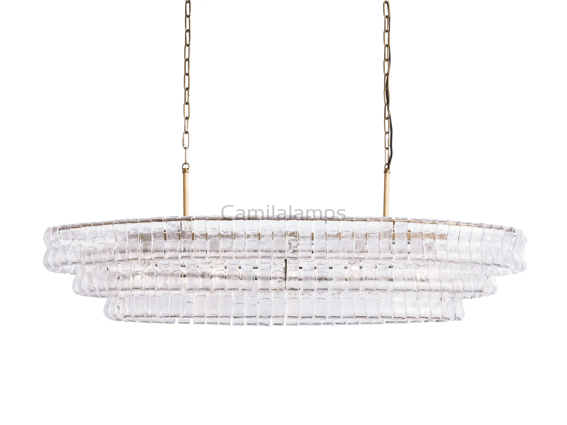 Ghiaccio Oval Chandelier 54"65" - Camilalamps - CA - 10031H50KT