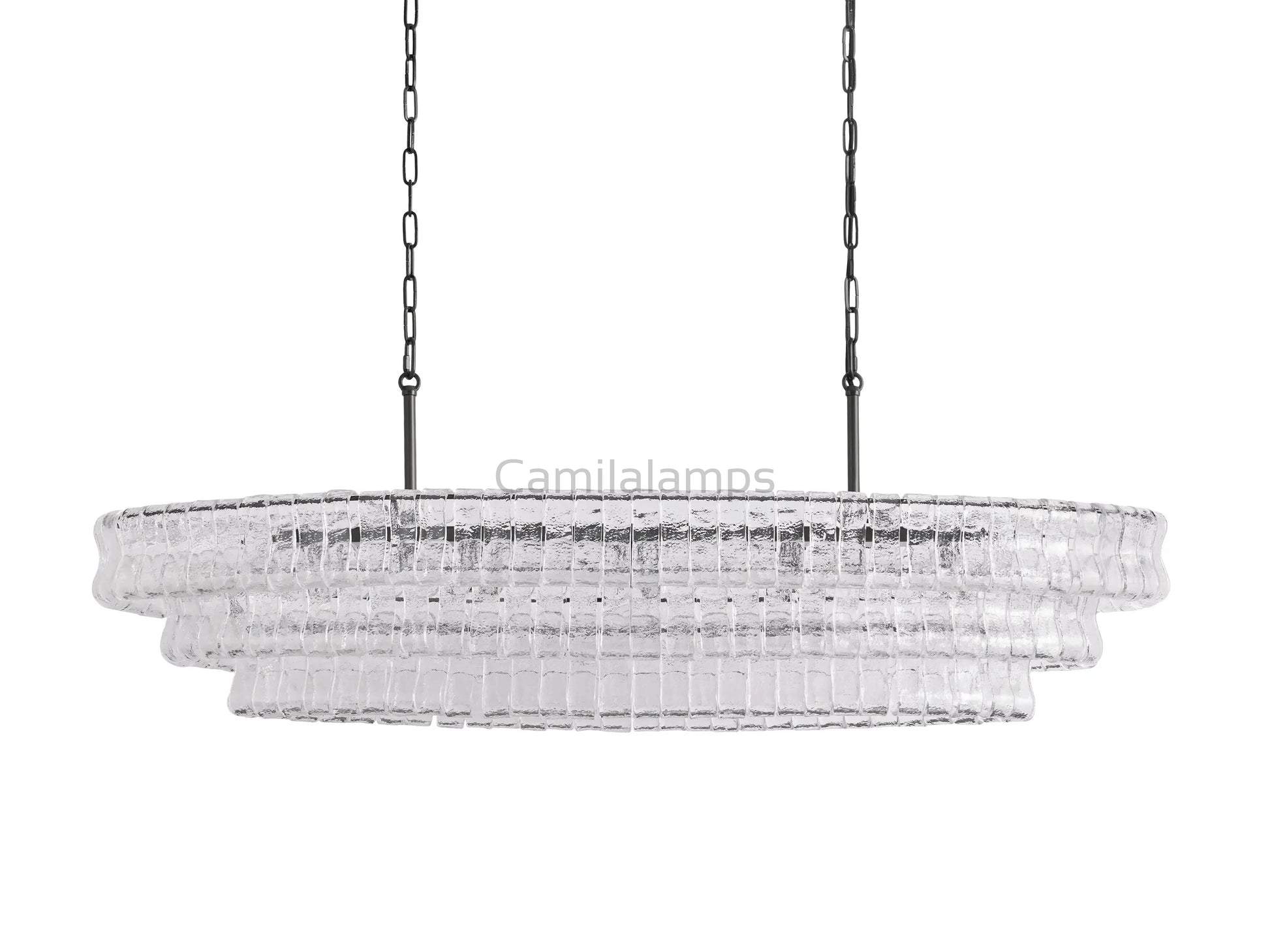 Ghiaccio Oval Chandelier 54"65" - Camilalamps - CA - 10031503KT
