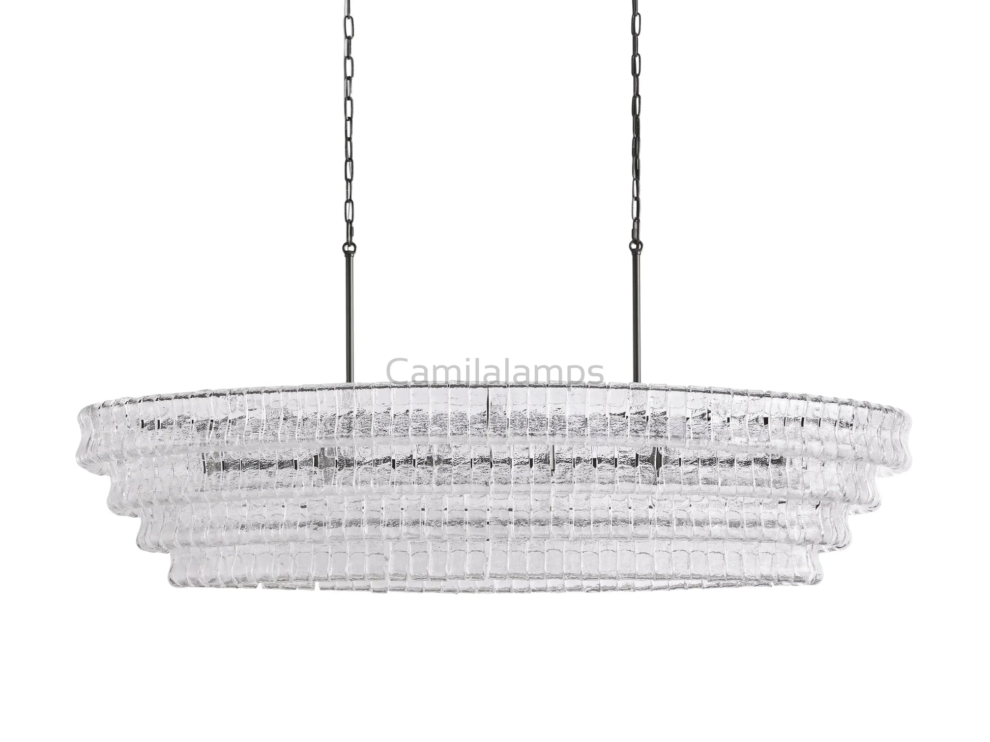 Ghiaccio Oval Chandelier 54"65" - Camilalamps - CA - 10031513KT