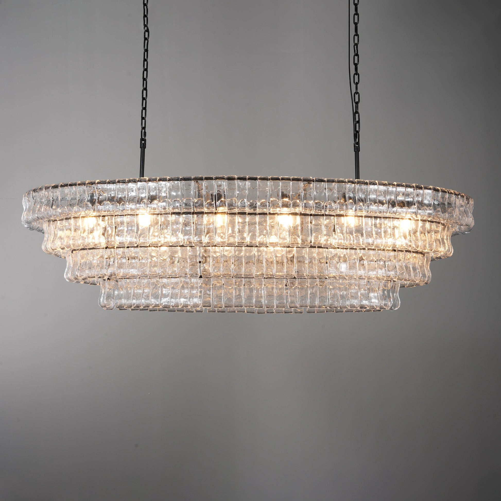 Ghiaccio Oval Chandelier 54"65" - Camilalamps - CA - 10031513KT