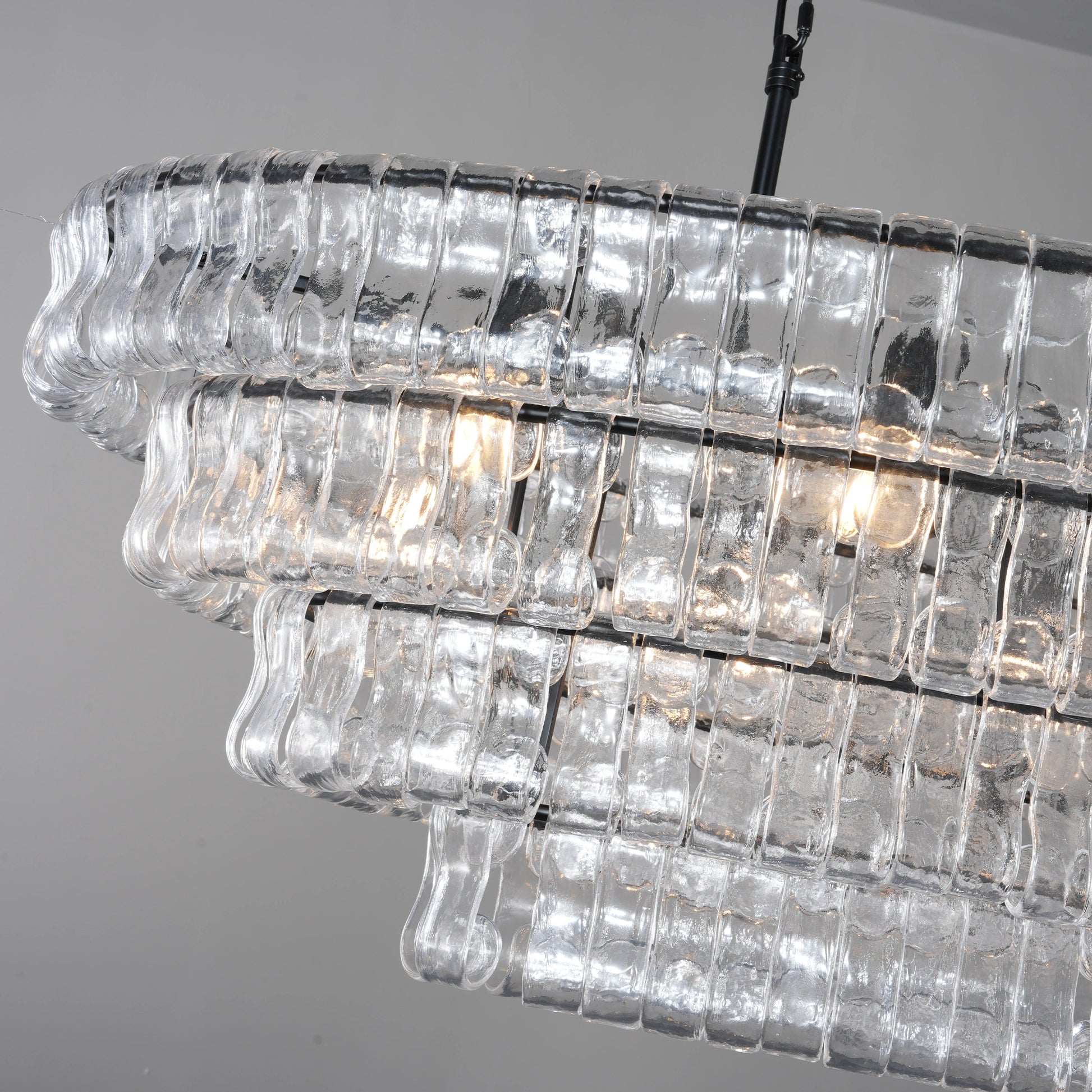 Ghiaccio Oval Chandelier 54"65" - Camilalamps - CA - 10031513KT
