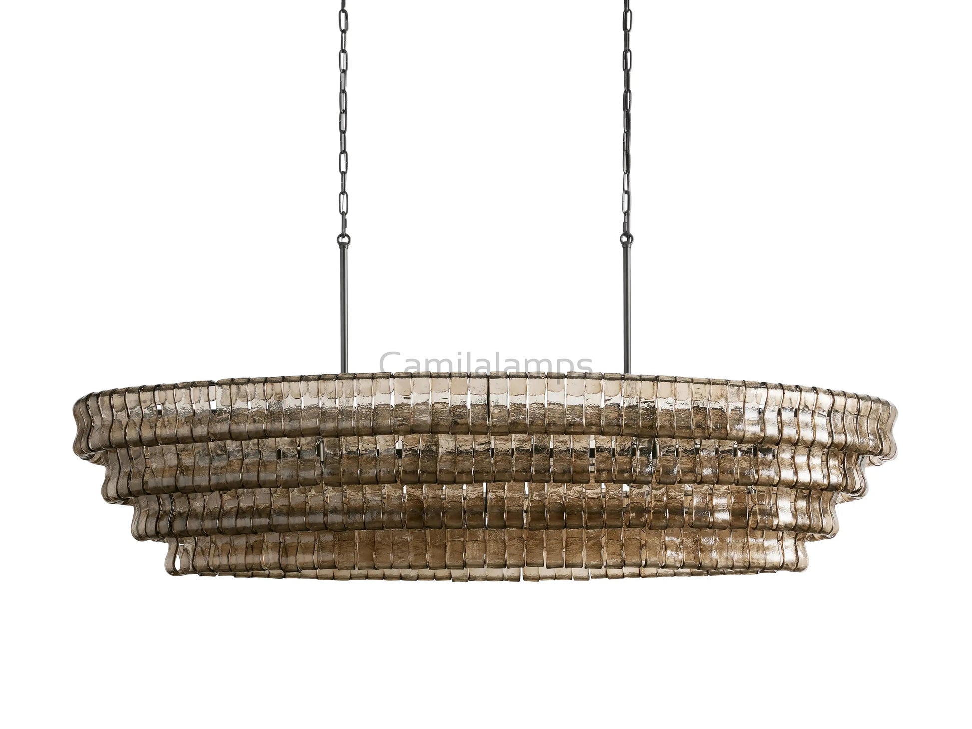 Ghiaccio Oval Chandelier 54"65" - Camilalamps - CA - 1003151KT