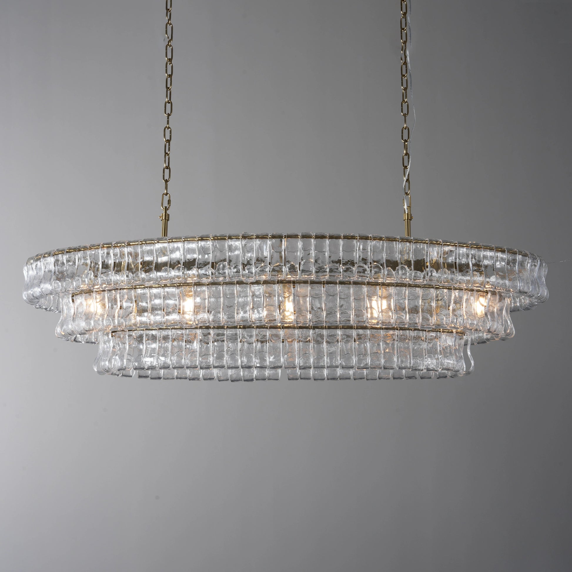Ghiaccio Oval Chandelier 54"65" - Camilalamps - CA - 10031H50KT