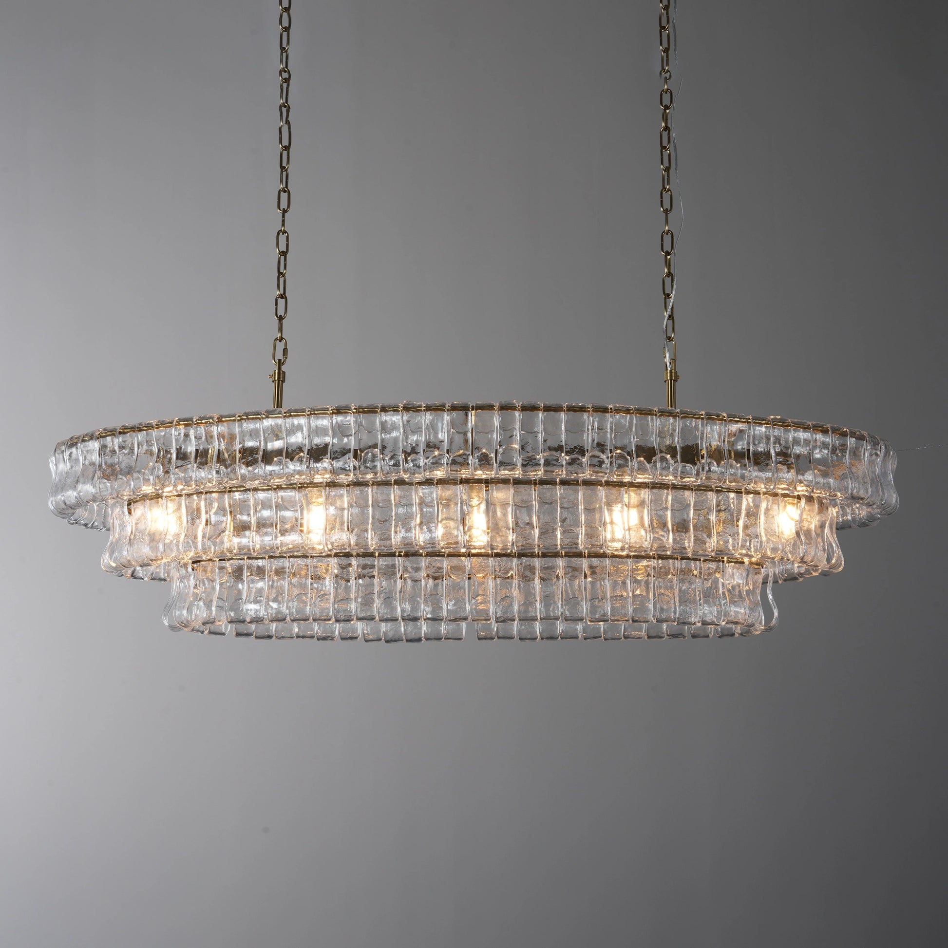 Ghiaccio Oval Chandelier 54"65" - Camilalamps - CA - 10031H50KT