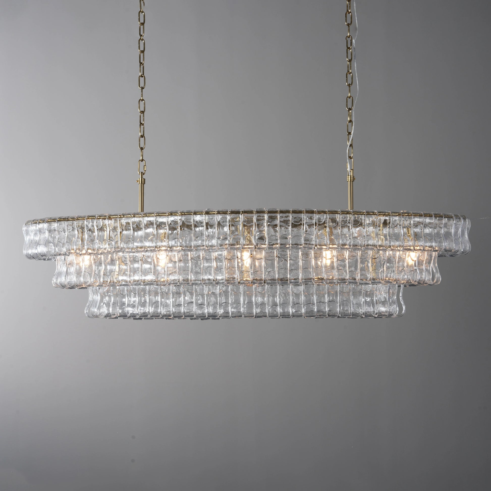 Ghiaccio Oval Chandelier 54"65" - Camilalamps - CA - 10031H50KT