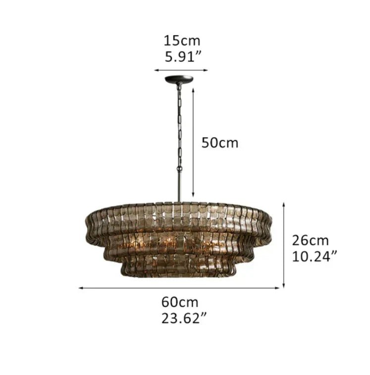 Ghiaccio Round Chandelier 24" 36" 48" 60" - Camilalamps - CA-A31902