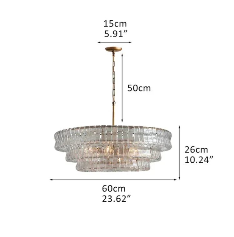 Ghiaccio Round Chandelier 24" 36" 48" 60" - Camilalamps - CA-A31900