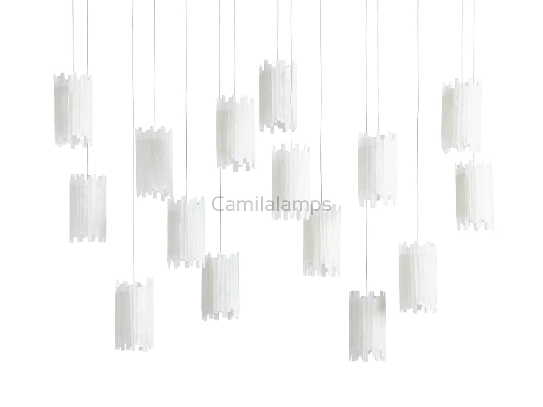 Gianna Rectangular Chandelier 15/30 Light - Camilalamps - CA - 7910110H24KT