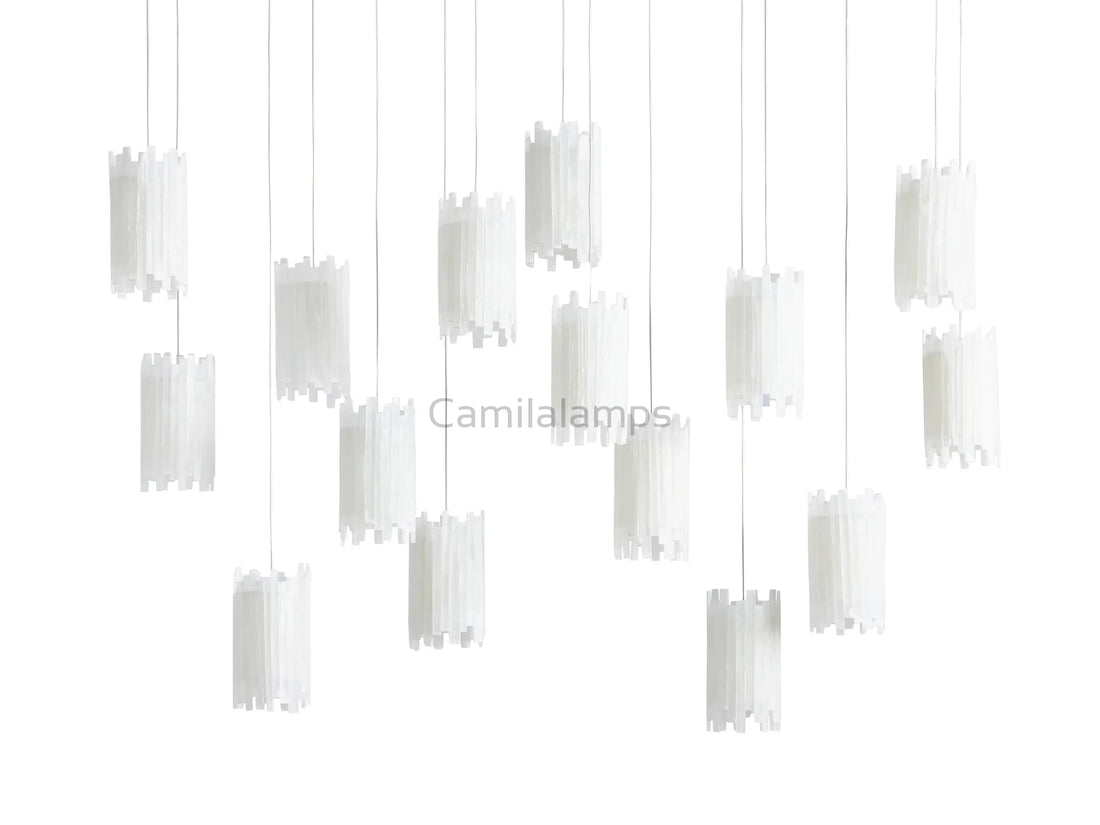 Gianna Rectangular Chandelier 15/30 Light - Camilalamps - Ca-17910110H24KT