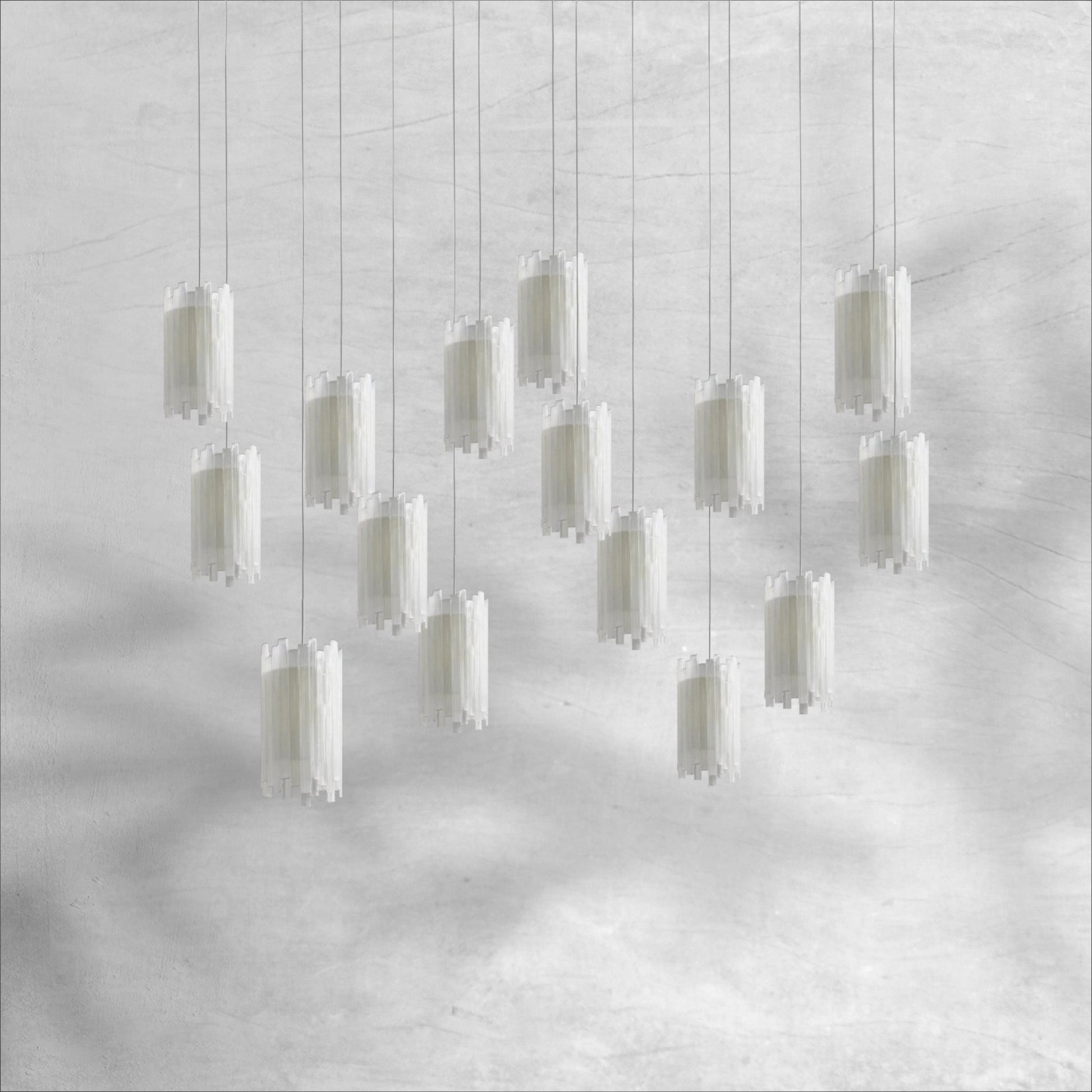 Gianna Rectangular Chandelier 15/30 Light - Camilalamps - Ca-17910110H24KT