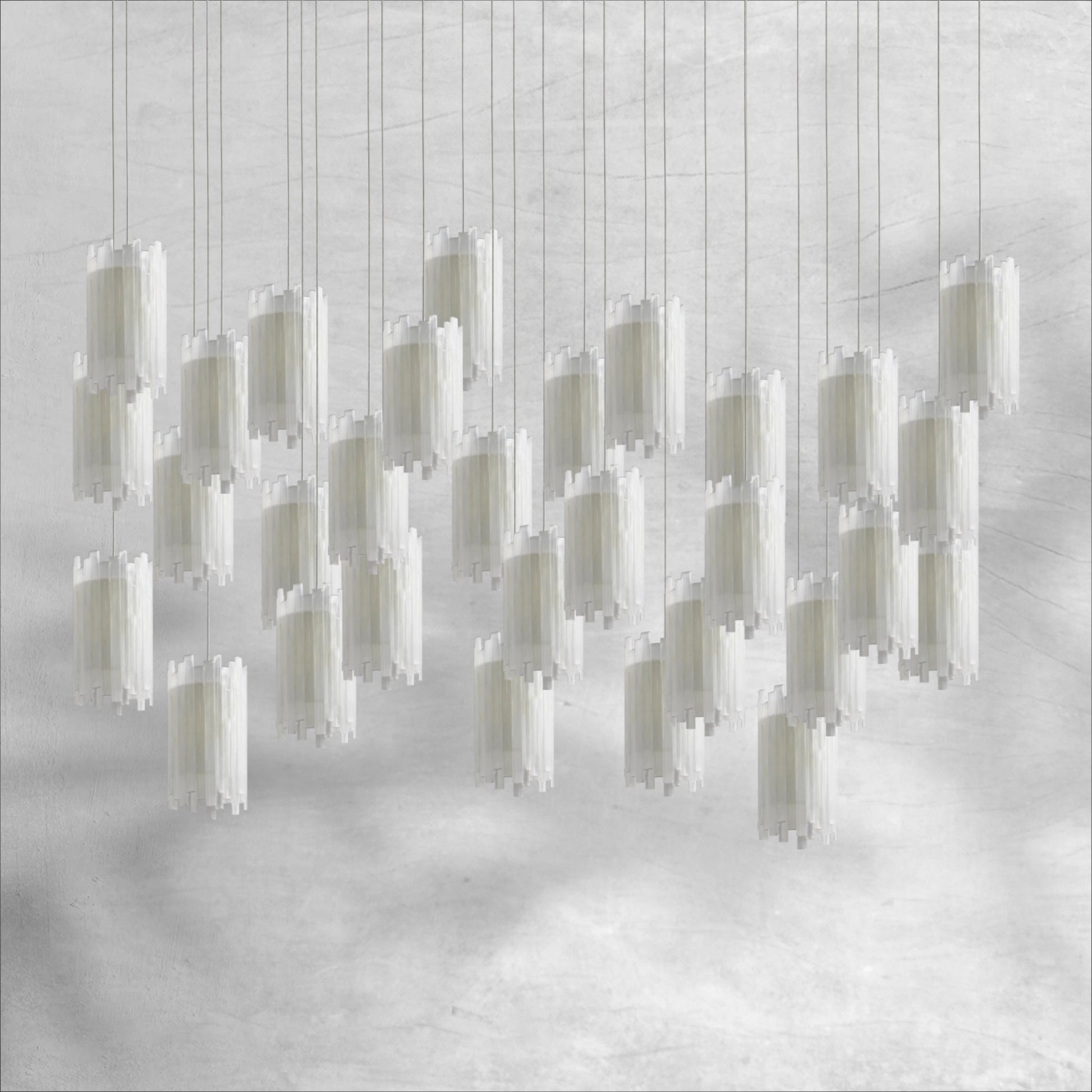 Gianna Rectangular Chandelier 15/30 Light - Camilalamps - CA - 7910110H24KT