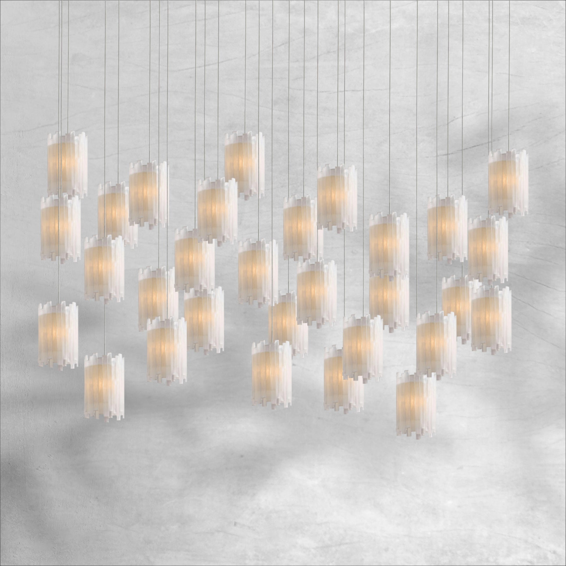 Gianna Rectangular Chandelier 15/30 Light - Camilalamps - CA - 7910110H24KT