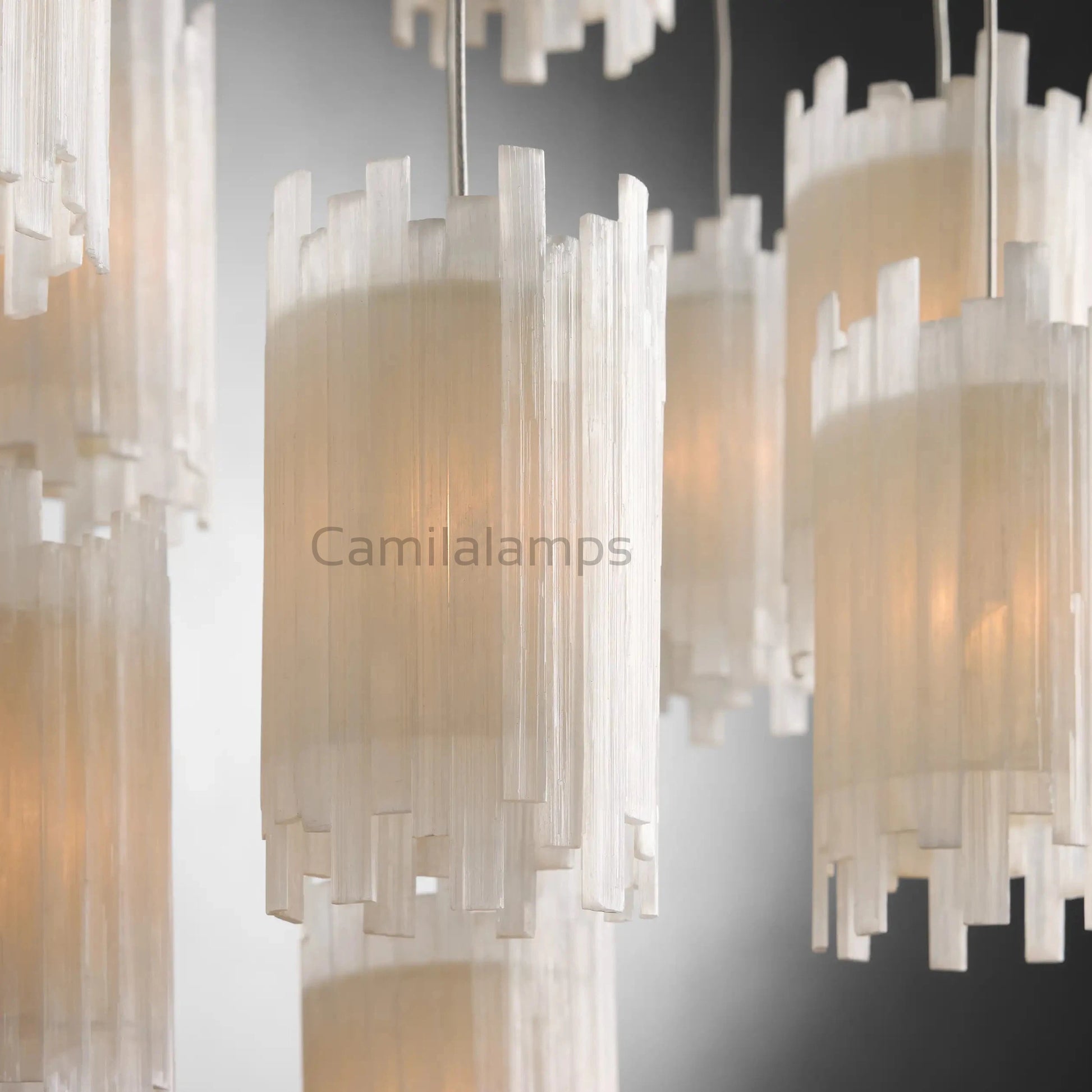 Gianna Rectangular Chandelier 15/30 Light - Camilalamps - CA - 7910110H24KT