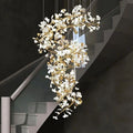 Ginkgo Cascading B (Spiral) Branch Chandelier - Camilalamps - Ca-1GI2023-1C1425