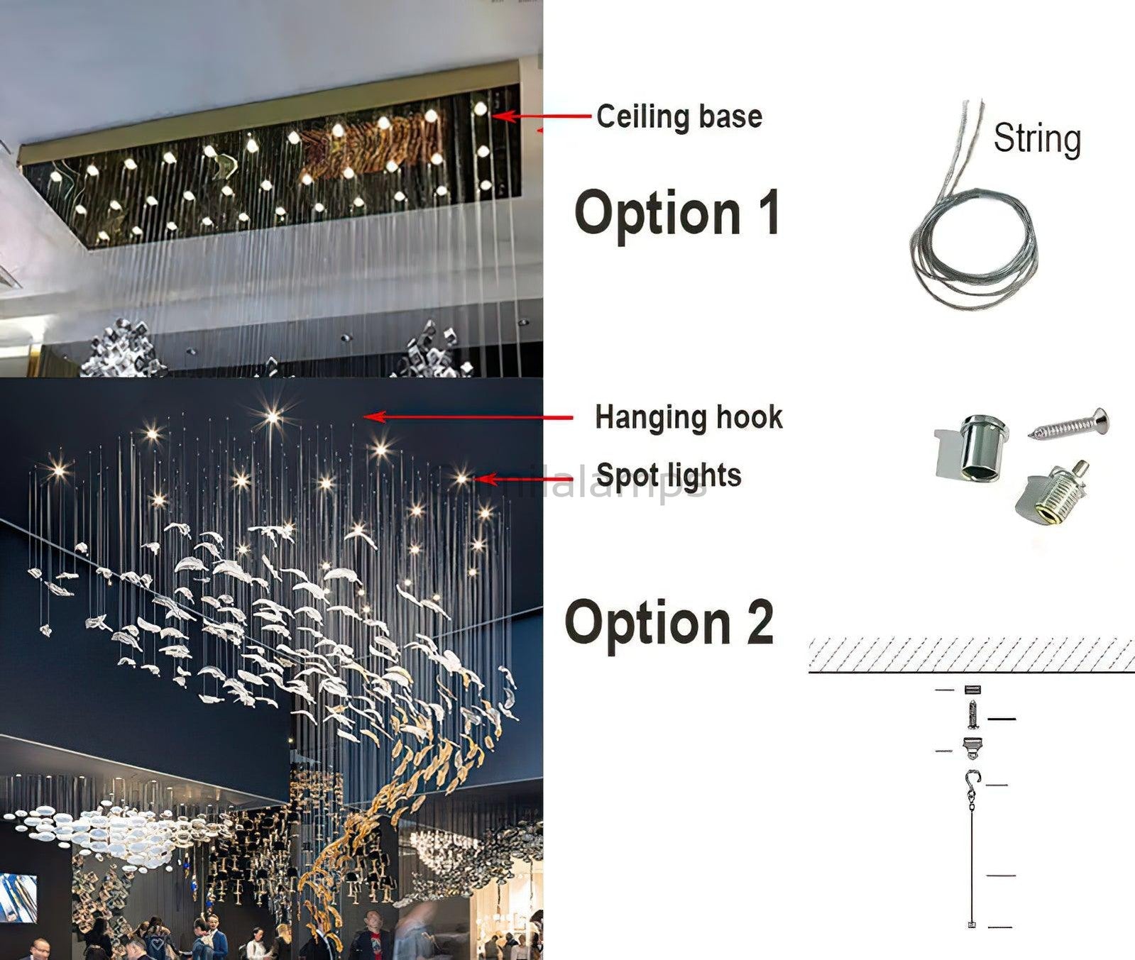 Glass Feathers Chandelier - Camilalamps - VKC5-1240401-11