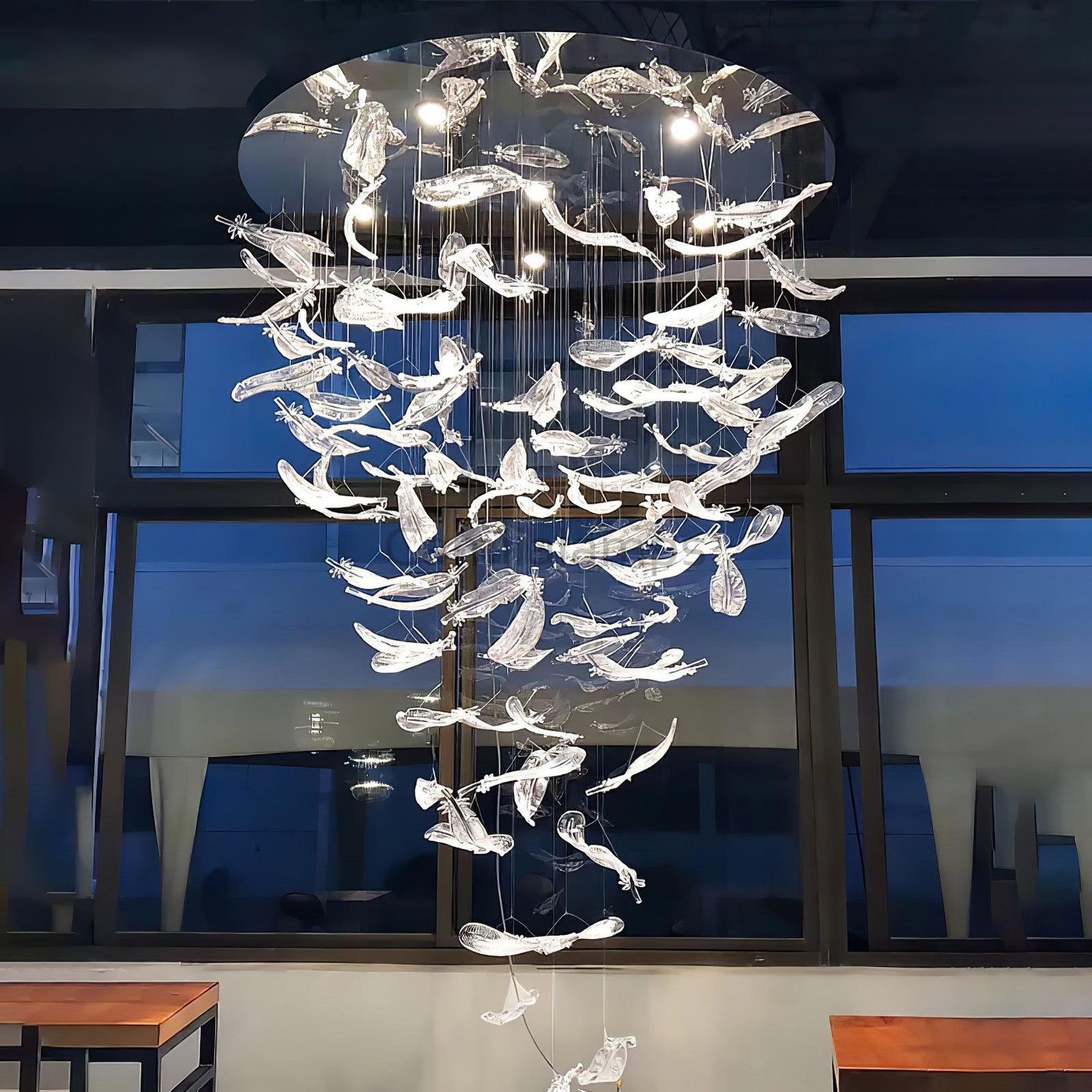 Glass Feathers Chandelier - Camilalamps - VKC5 - 240401 - 1