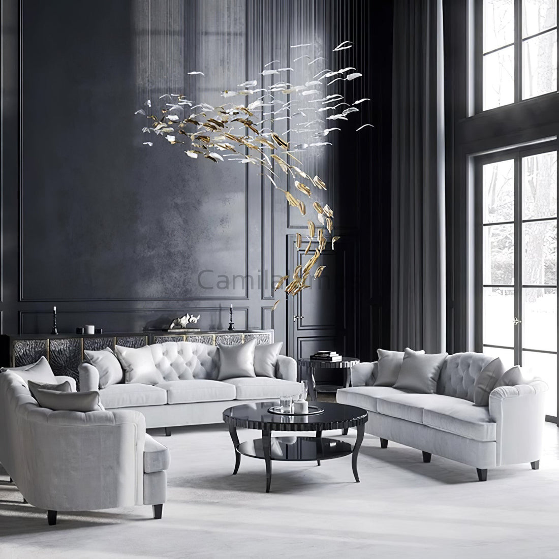 Glass Feathers Chandelier - Camilalamps - VKC5 - 240401 - 1