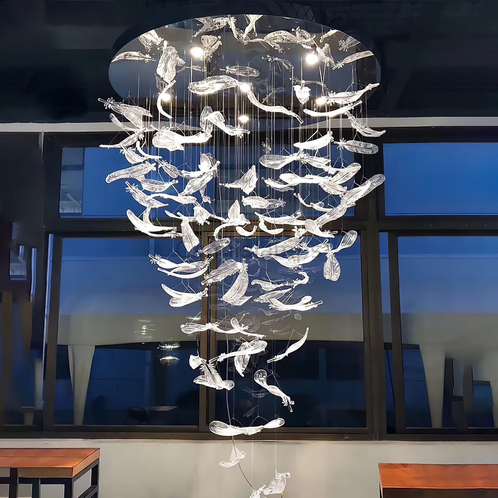 Glass Feathers Chandelier - Camilalamps - VKC5-1240401-11