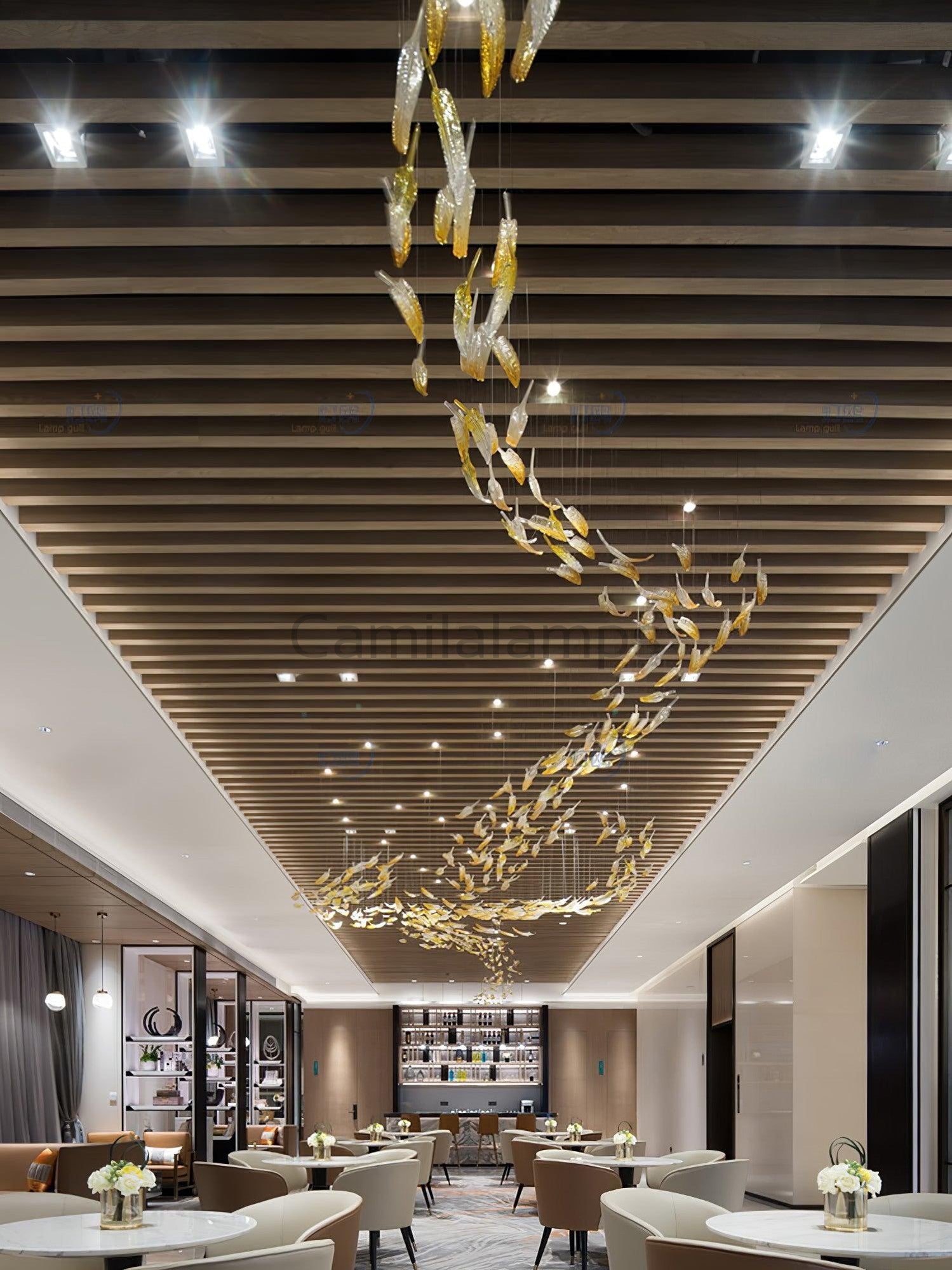 Glass Feathers Chandelier - Camilalamps - VKC5-1240401-11