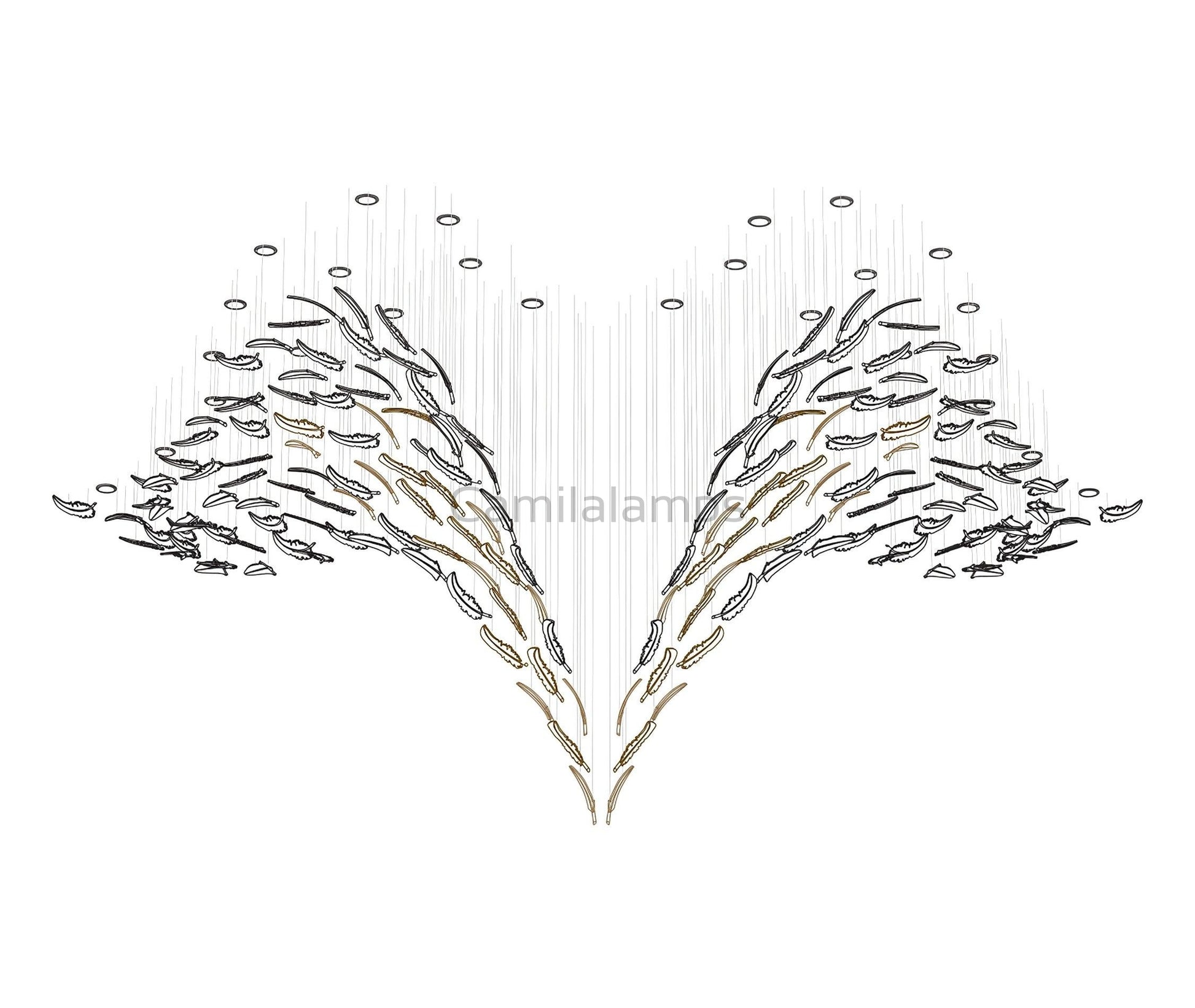 Glass Feathers Chandelier - Camilalamps - VKC5 - 240401 - 1