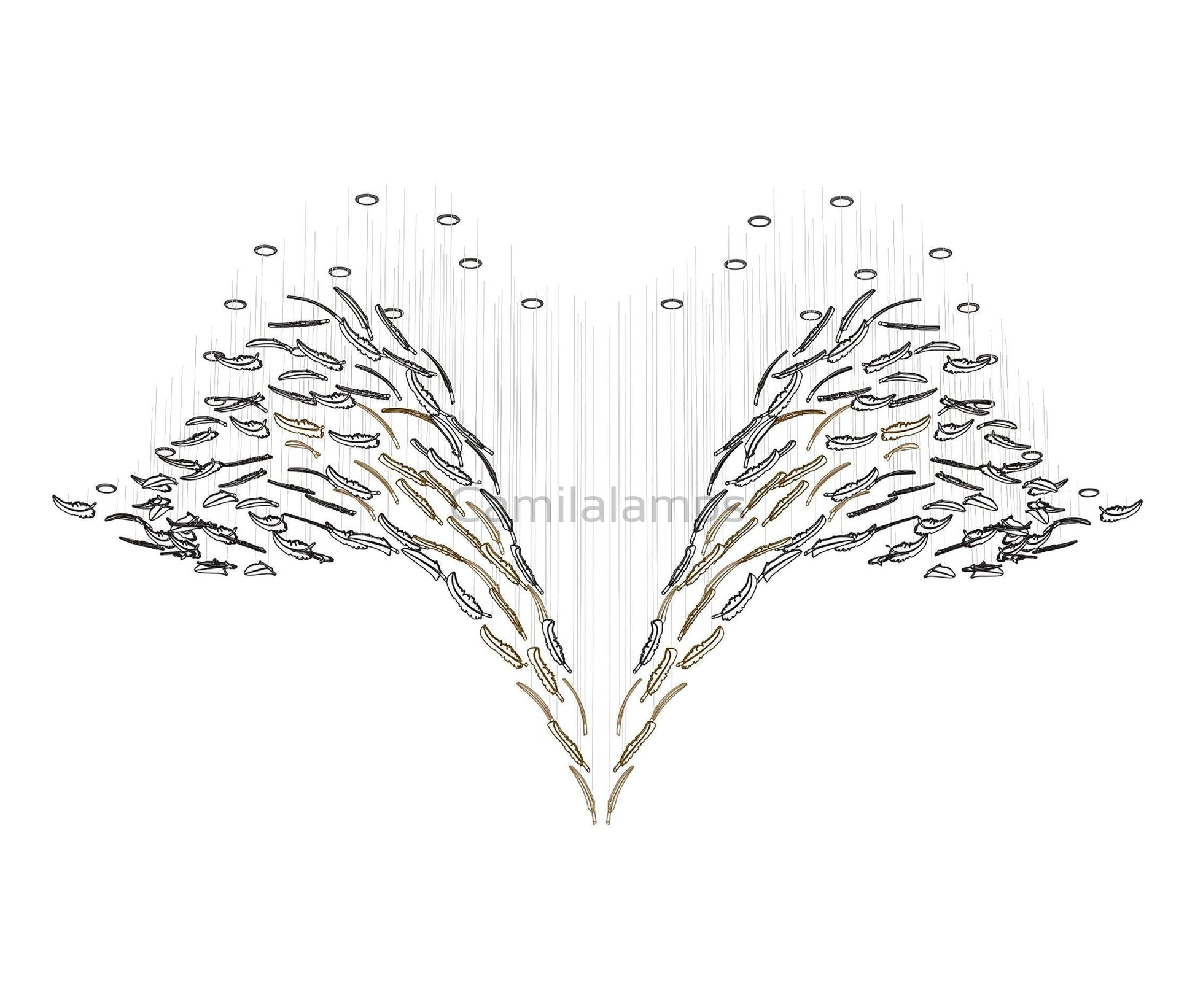 Glass Feathers Chandelier - Camilalamps - VKC5-1240401-11