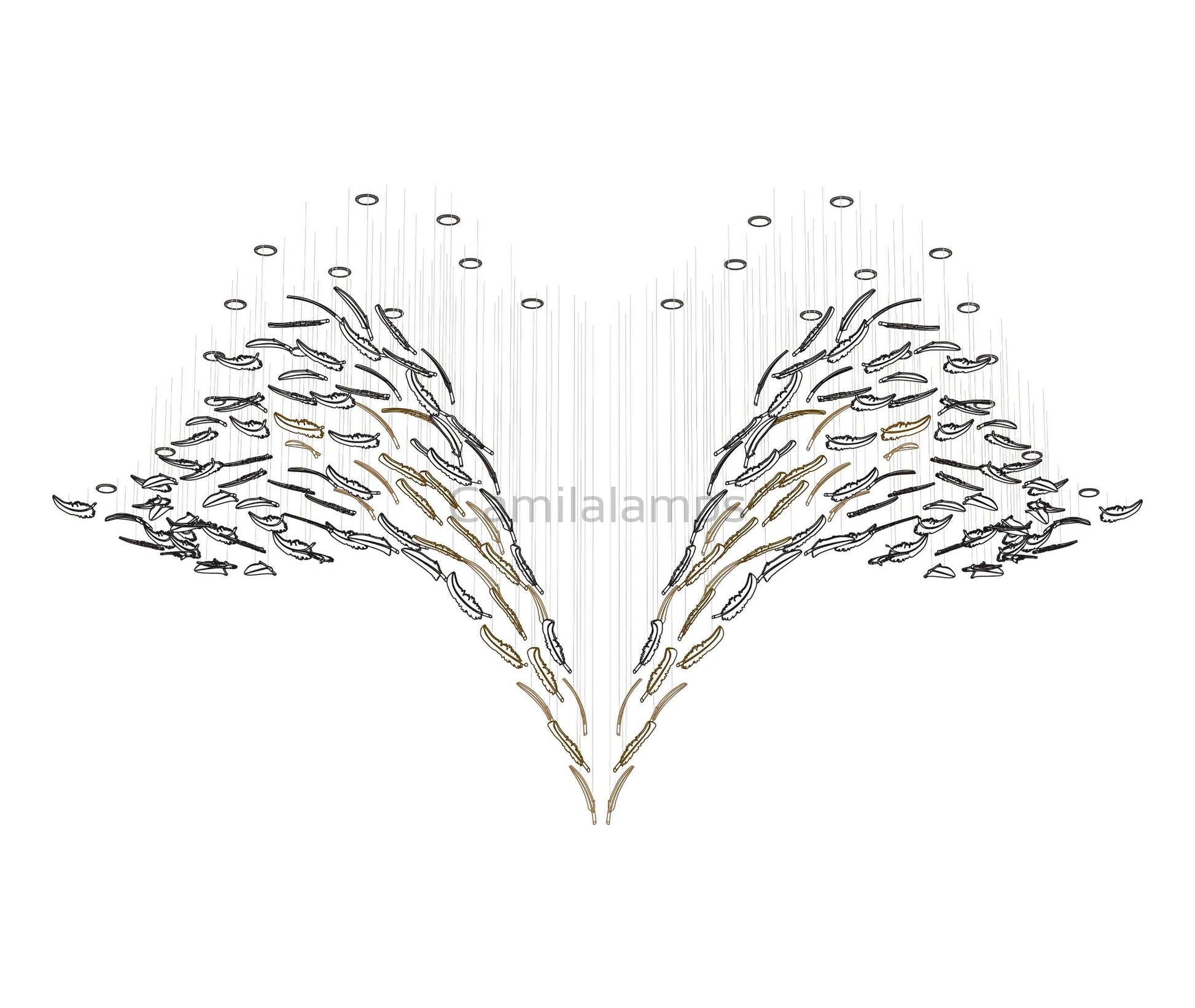 Glass Feathers Chandelier - Camilalamps - VKC5 - 240401 - 1