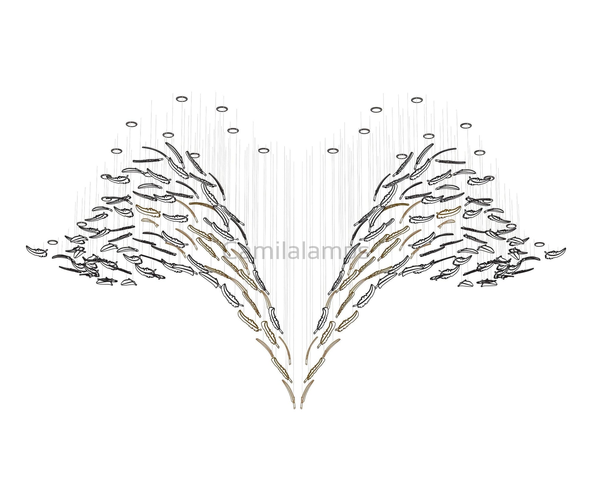 Glass Feathers Chandelier - Camilalamps - VKC5-1240401-11