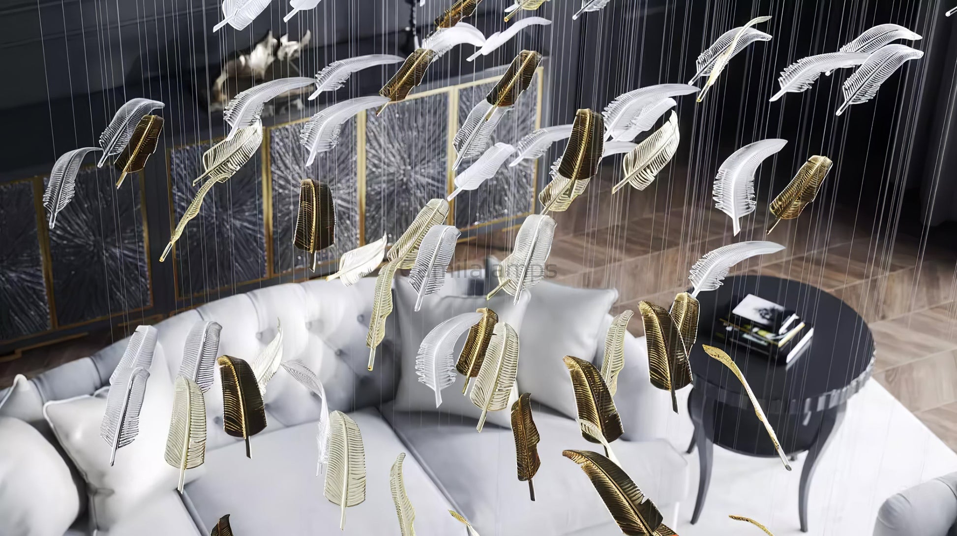 Glass Feathers Chandelier - Camilalamps - VKC5 - 240401 - 1
