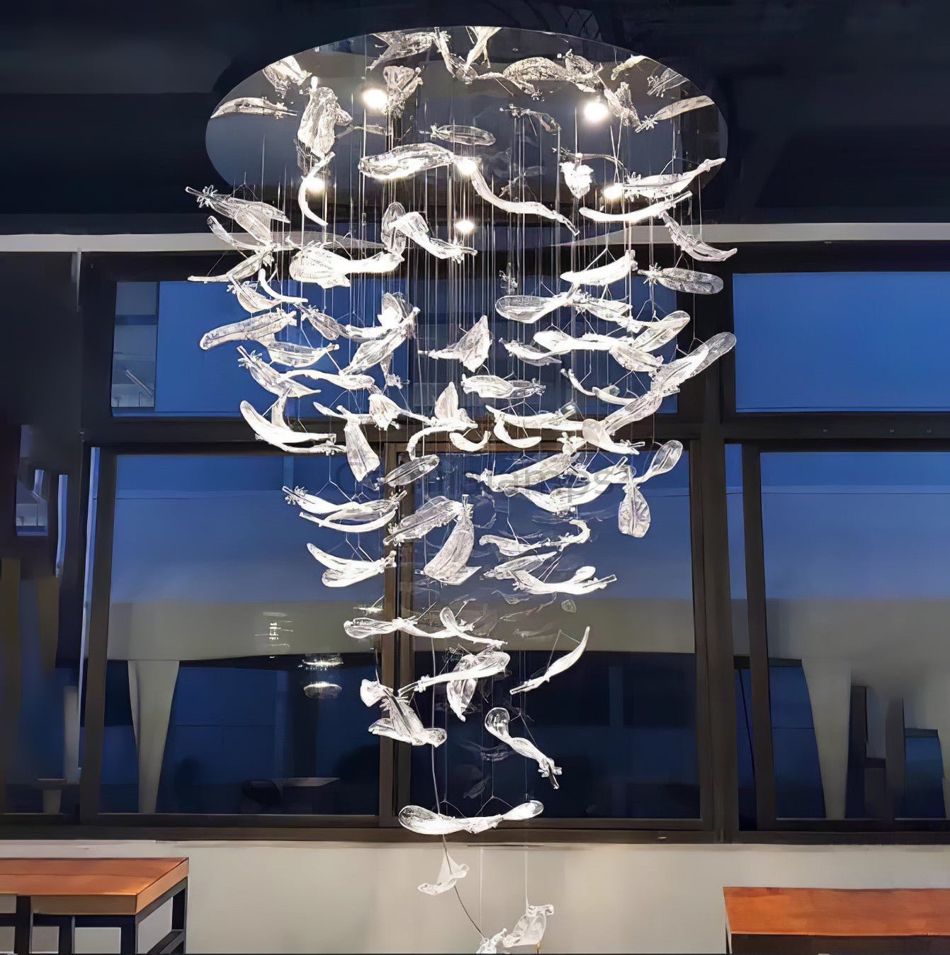 Glass Feathers Chandelier - Camilalamps - VKC5 - 240401 - 1