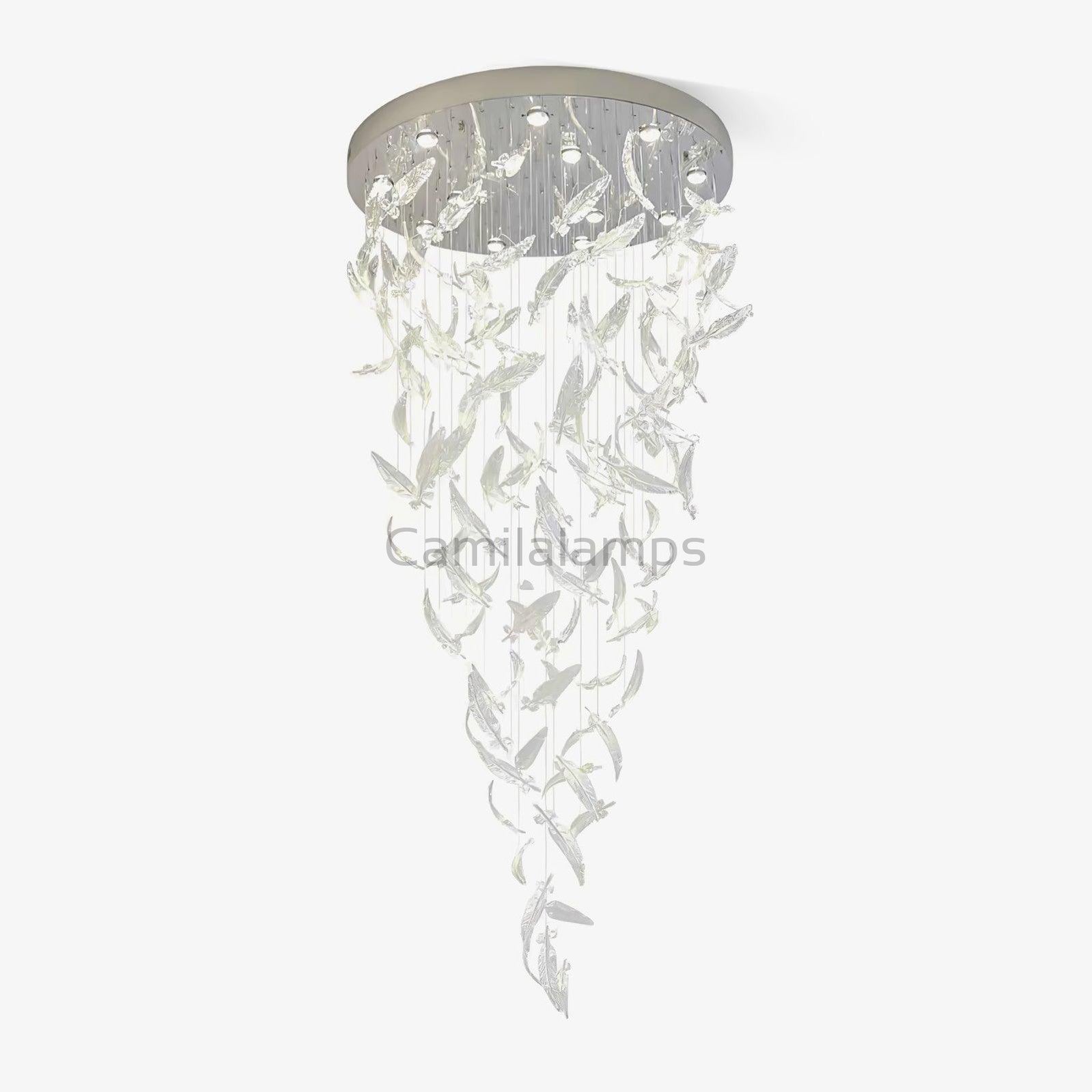 Glass Feathers Chandelier - Camilalamps - VKC5 - 240401 - 1