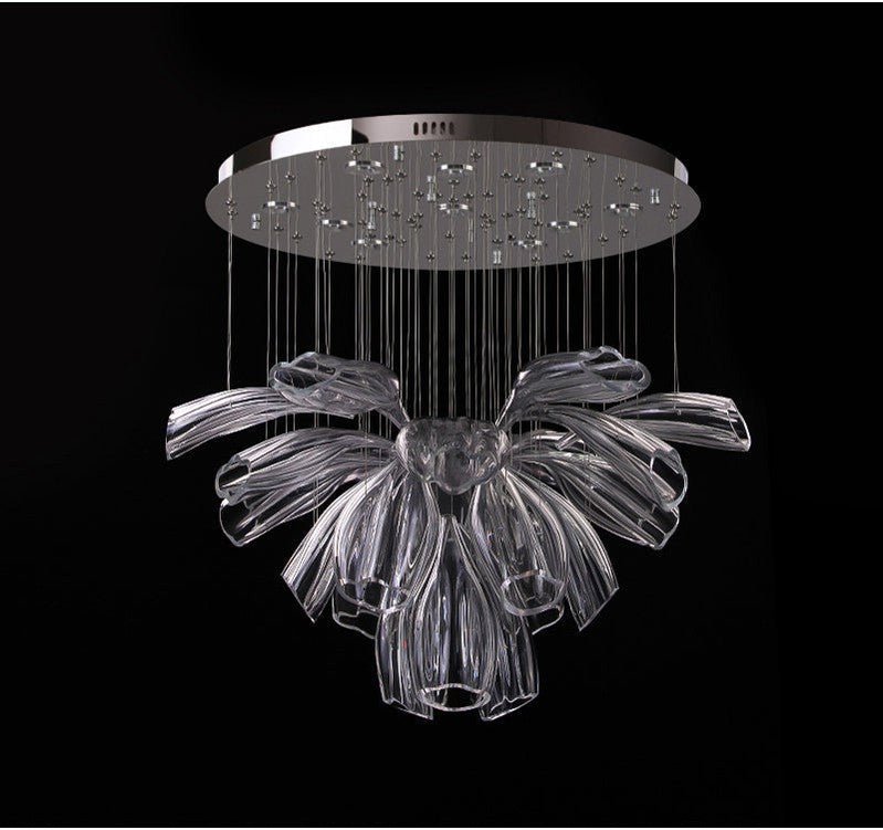 Glass Lotus Chandelier - Camilalamps - CA - Glass - 1849 - 007