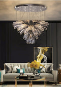 Glass Lotus Chandelier - Camilalamps - CA - Glass - 1849 - 001