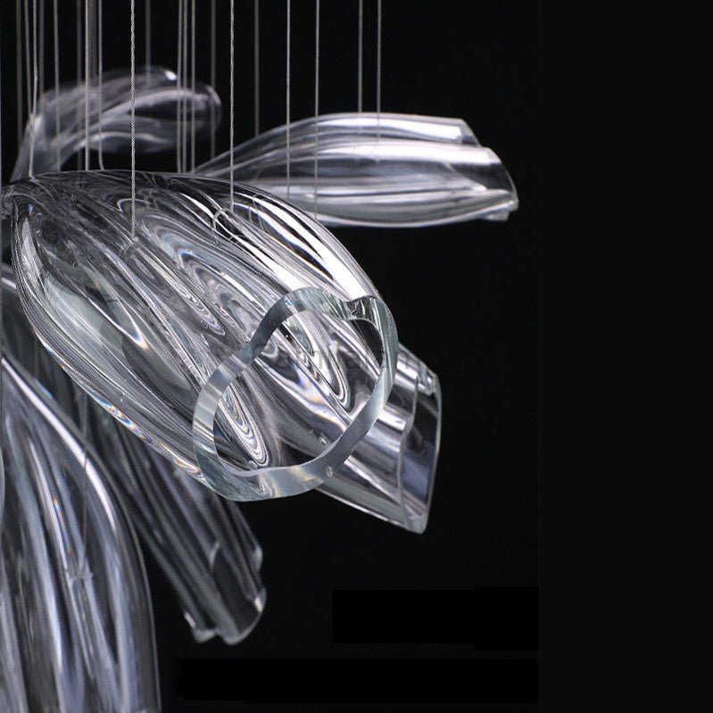 Glass Lotus Chandelier - Camilalamps - CA - Glass - 1849 - 007