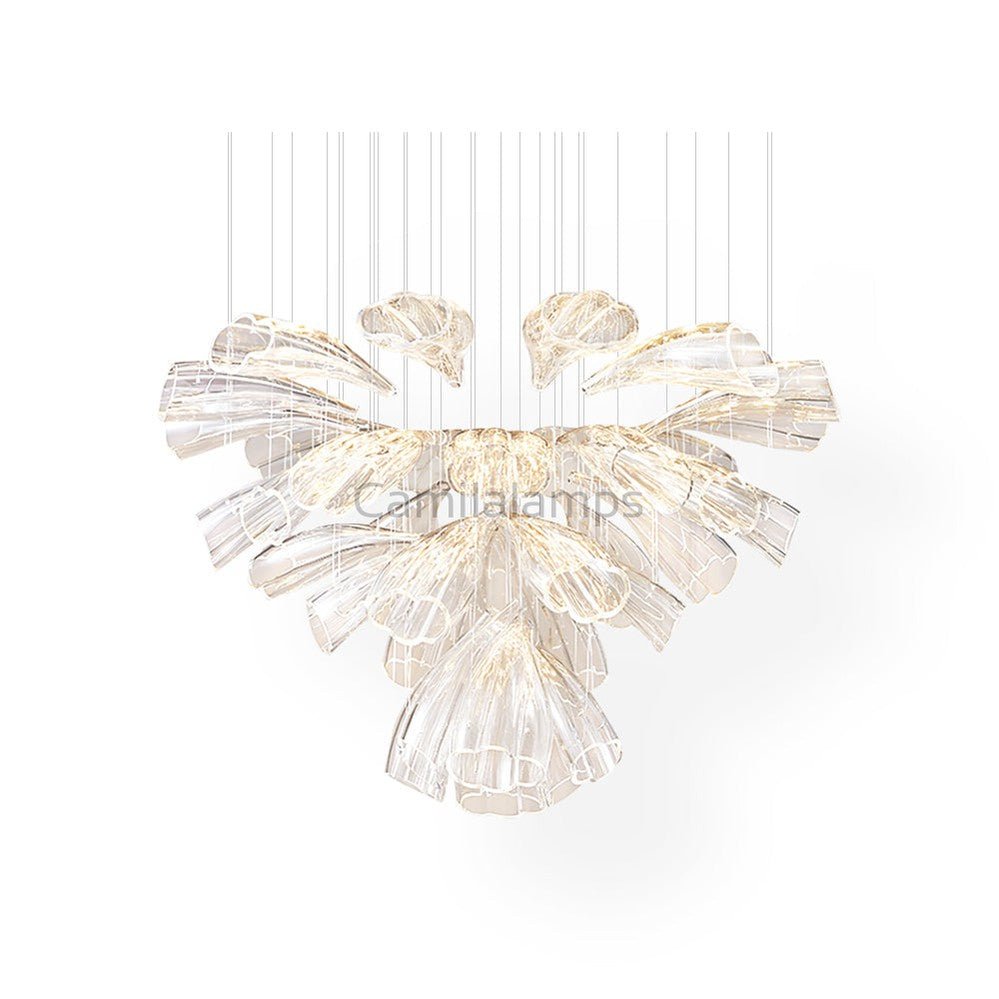 Glass Lotus Chandelier - Camilalamps - CA - Glass - 1849 - 007