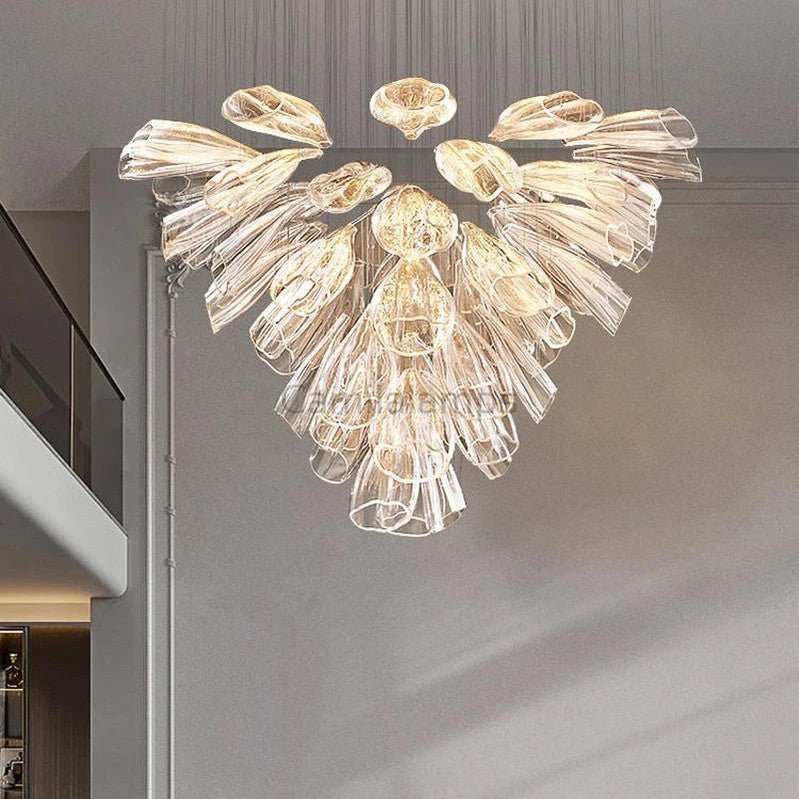 Glass Lotus Chandelier - Camilalamps - CA - Glass - 1849 - 005