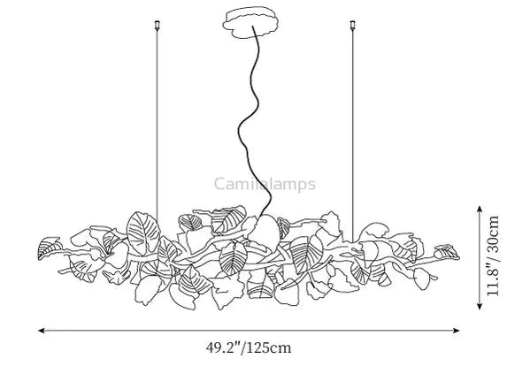 Gold Leaf Chandelier - Camilalamps - Ca-1BU2024-1C1894